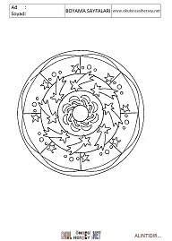 Mandala boyama sayfaları